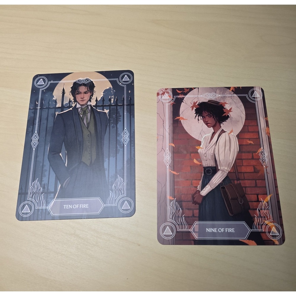 Fairyloot Tarot Cards - Ten of Fire and Nine of Fire